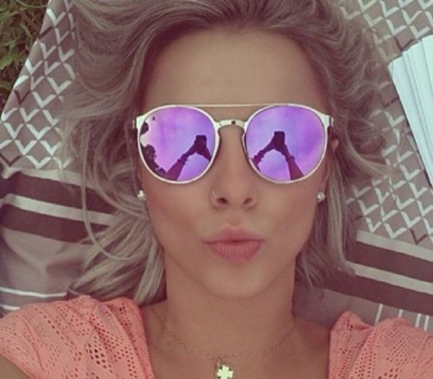 Фіолетові дзеркальні окуляри